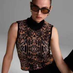 Maria Pavan "Blusa Panter" Jacquard Top